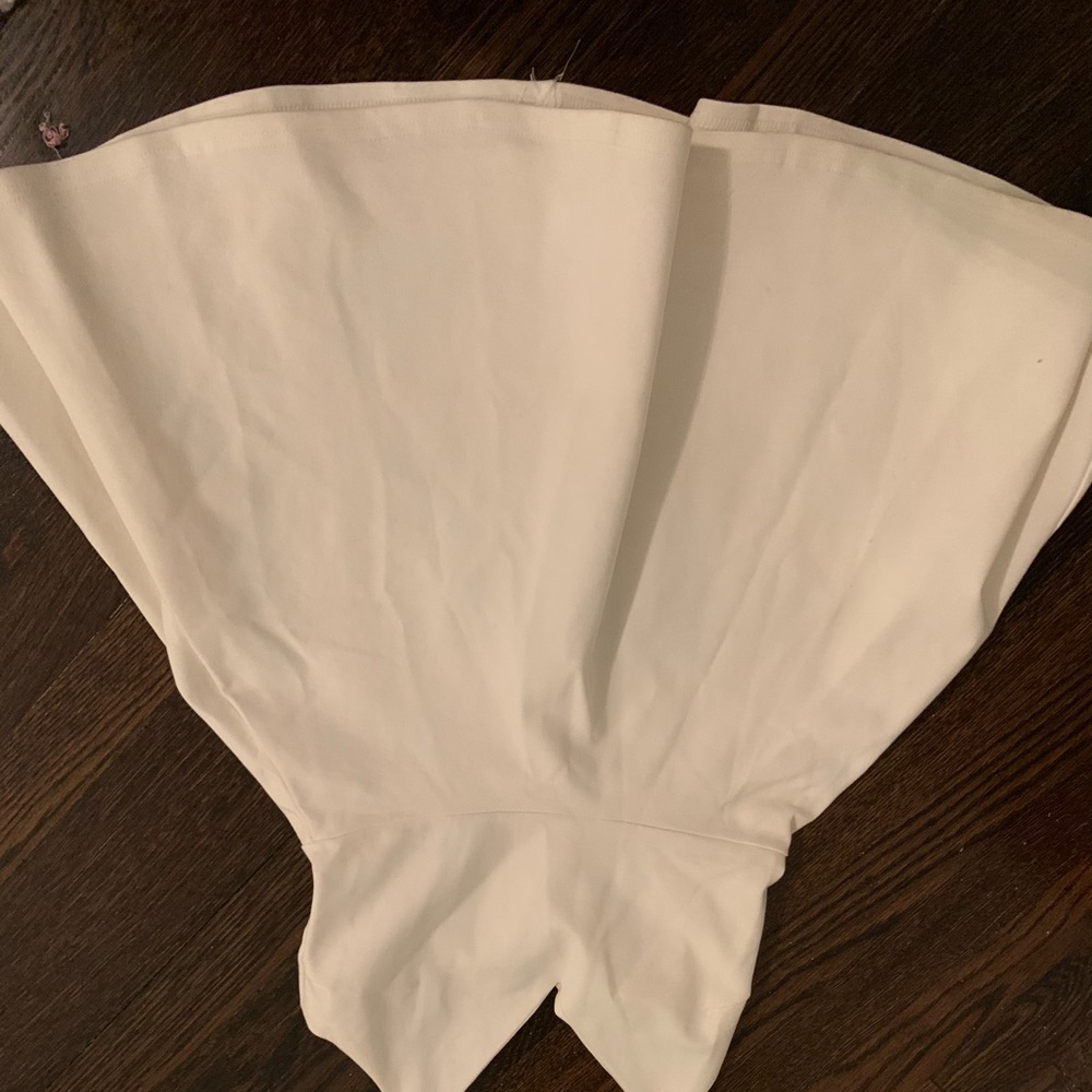 LULUS white fit and flare dress
